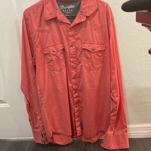Wrangler Retro Coral Long Sleeve Shirt